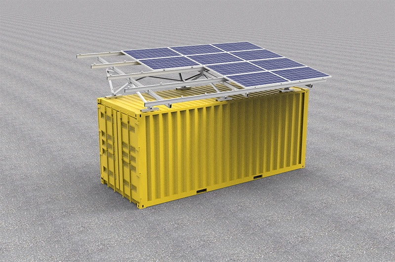 貨物コンテナ用太陽光発電架台