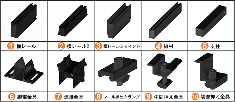 アルミ製野立て地上架台