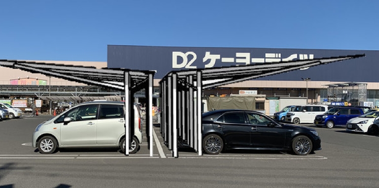 横に柱のない駐車場架台