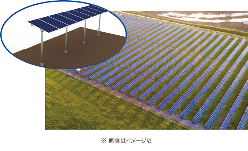 一本足ソーラーシェアリング架台 営農型太陽光発電 遮光率