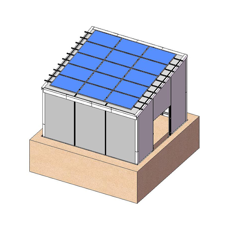 片流れ太陽光発電ポリカハウス 