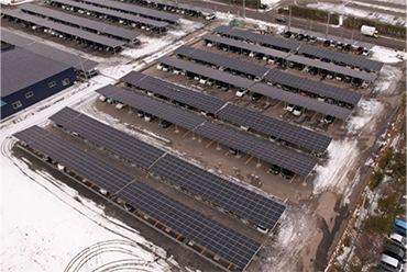 ダイナックス、道内最大ソーラーカーポート、2.2MWを自家消費
